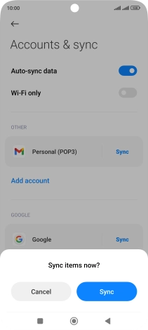 If you turn on the function, press Sync.