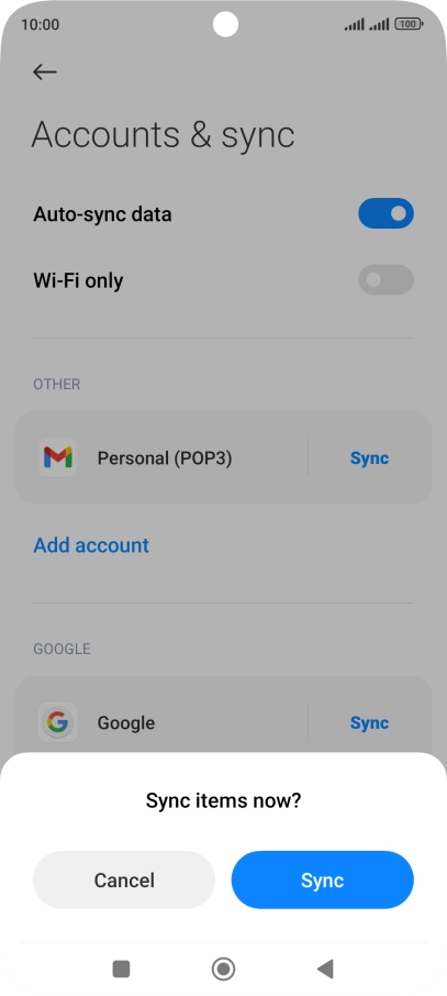 If you turn on the function, press Sync.