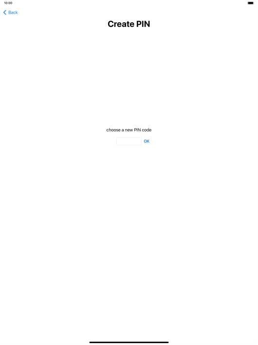 Key in a new four-digit PIN and press OK.