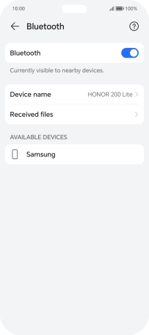 Press the required Bluetooth device and follow the instructions on the screen to pair the device with your phone. Press the required Bluetooth device and follow the instructions on the screen to pair the device with your phone.