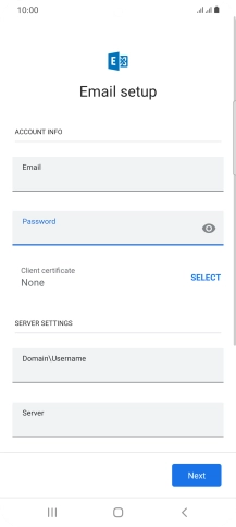 To turn on the function, press SELECT and follow the instructions on the screen to install the required certificate.