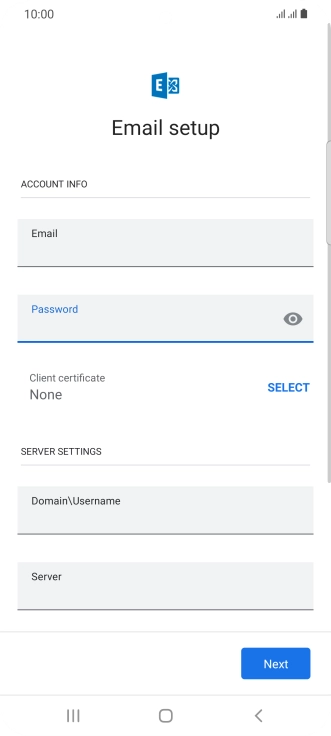 To turn on the function, press SELECT and follow the instructions on the screen to install the required certificate.