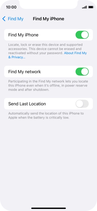 Press the indicator next to 