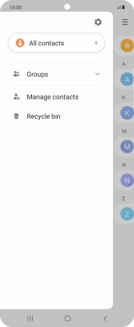 Press Manage contacts.