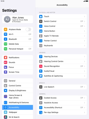 Press Live Speech and follow the instructions on the screen to select the required settings.