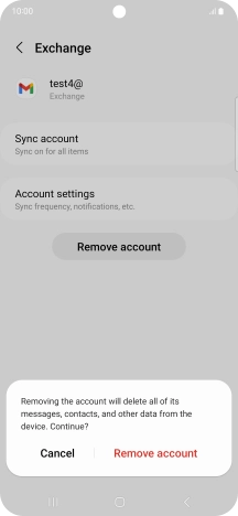 Press Remove account.