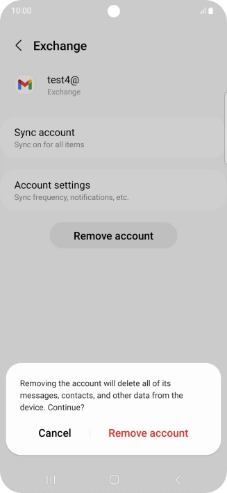 Press Remove account.