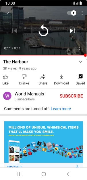 Press the Home key to return to the home screen.