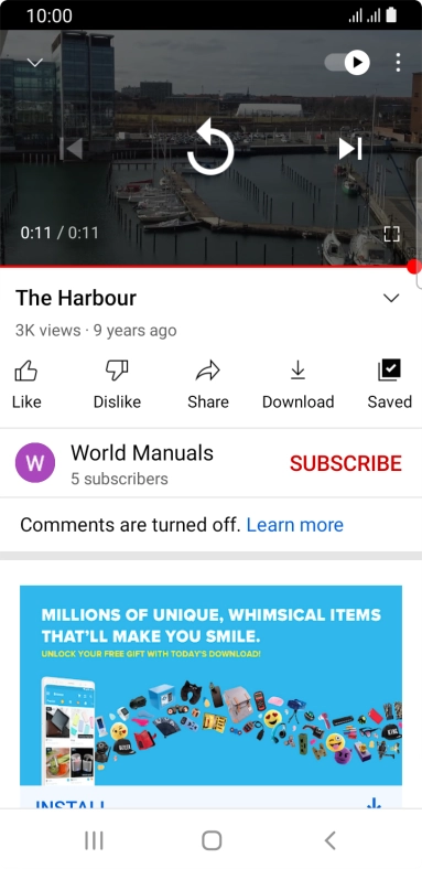 Press the Home key to return to the home screen.