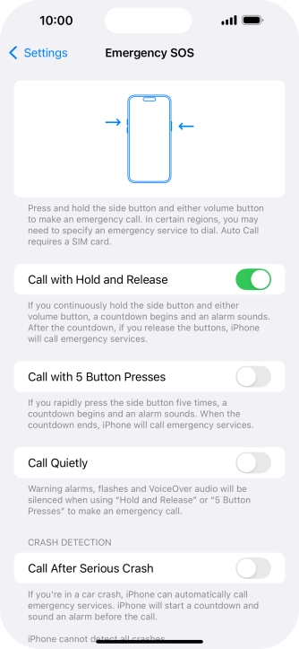 Press the indicator next to Press the indicator next to