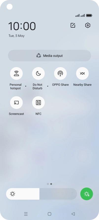 Press NFC to turn the function on or off.