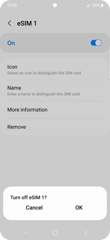 If you turn off use of the price plan, press OK.