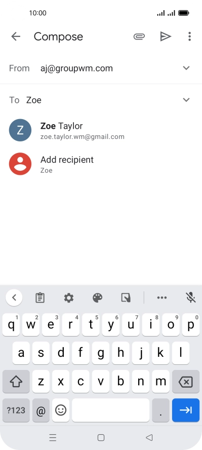 Press the required contact.