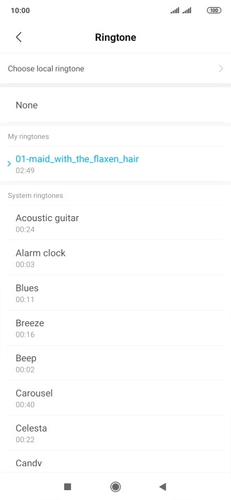 Press the Home key to return to the home screen.