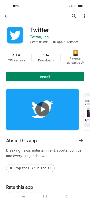 Press Install and follow the instructions on the screen to install the app.