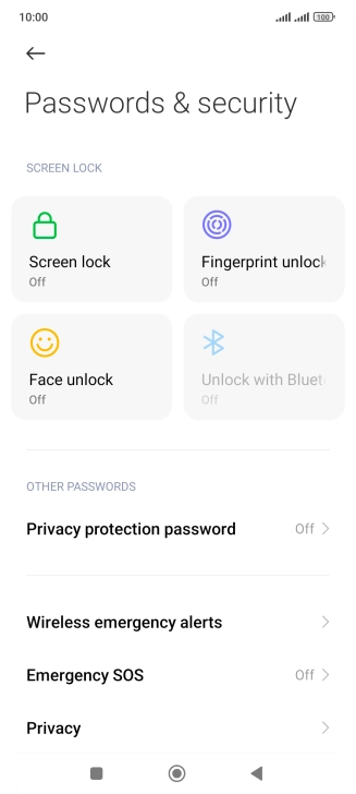 Press Fingerprint unlock. Press Fingerprint unlock.