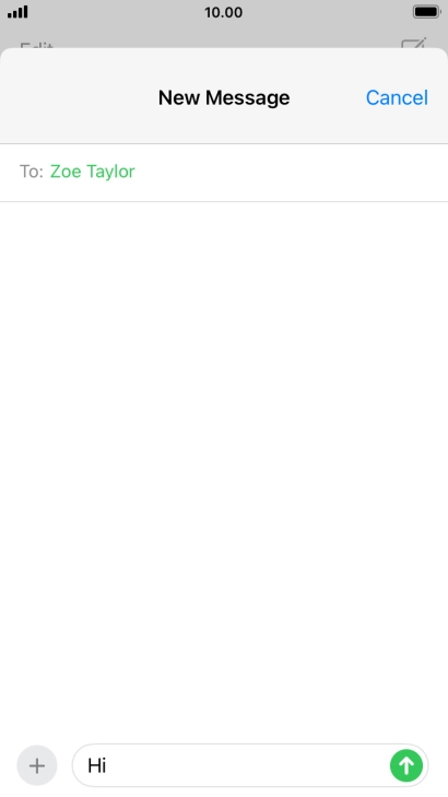 Press the send icon.