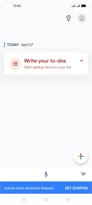 Press the profile icon.
