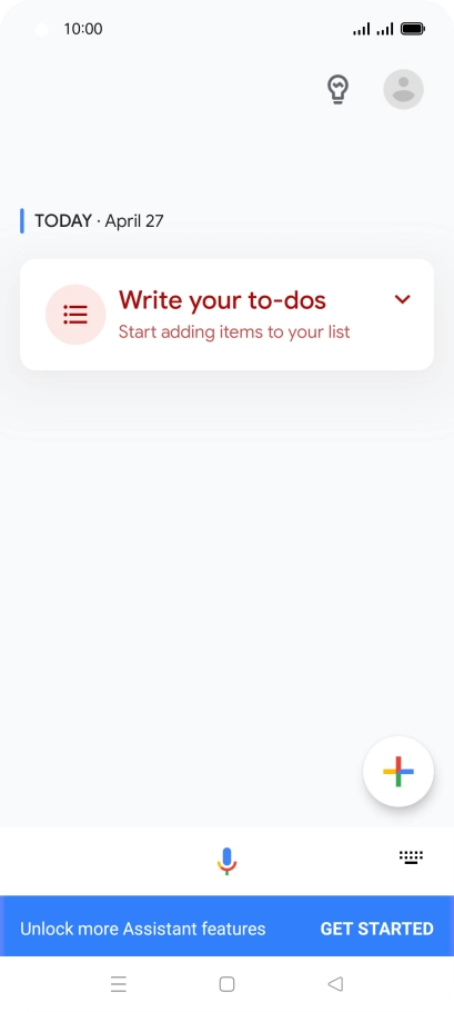 Press the profile icon.