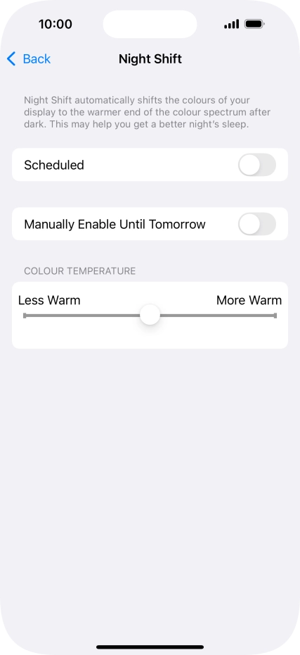 Press the indicator next to 