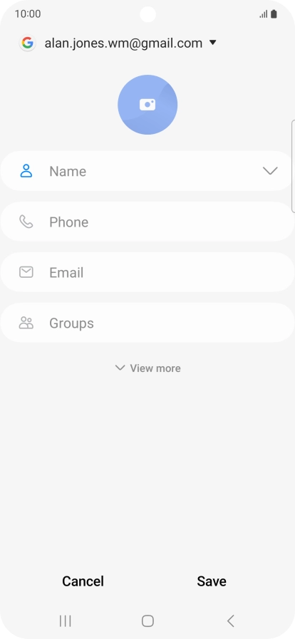Press the address book drop down list.