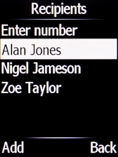 Select the required contact.