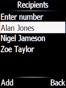 Select the required contact.