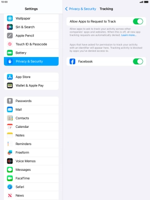 Press the indicator next to 