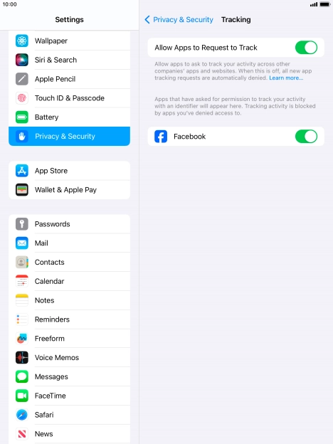 Press the indicator next to 