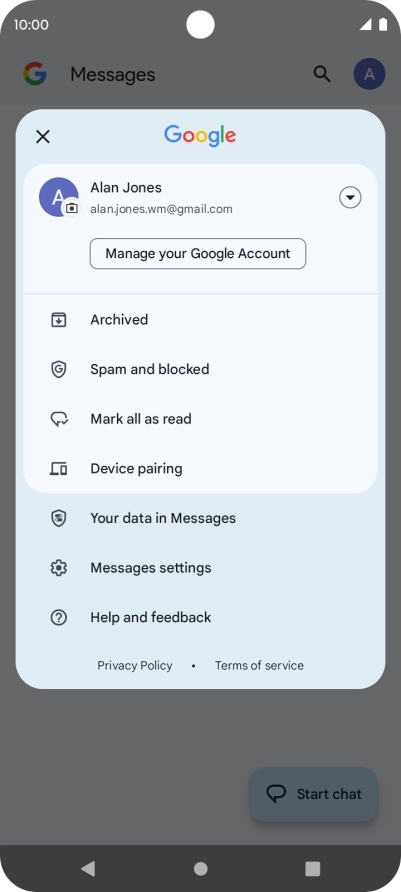 Press Messages settings. Press Messages settings.