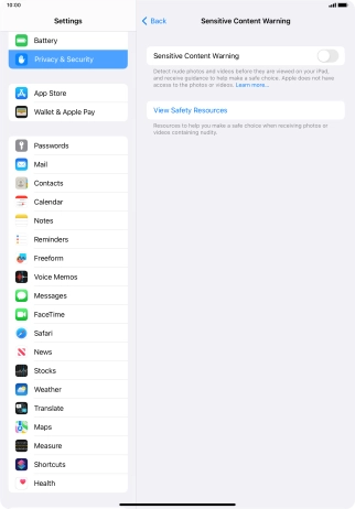 Press the indicator next to Press the indicator next to