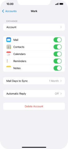 Press Delete Account.