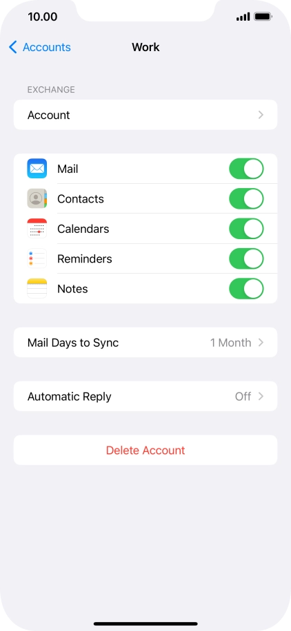 Press Delete Account.