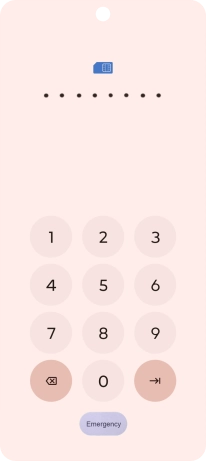 Key in the PUK and press arrow right.