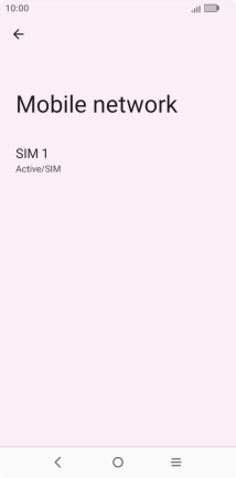 Press the name of the SIM.