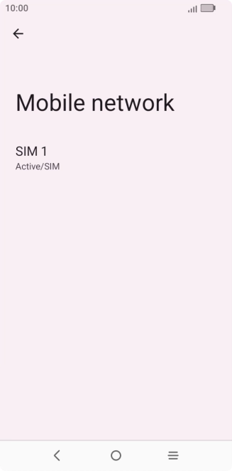 Press the name of the SIM.