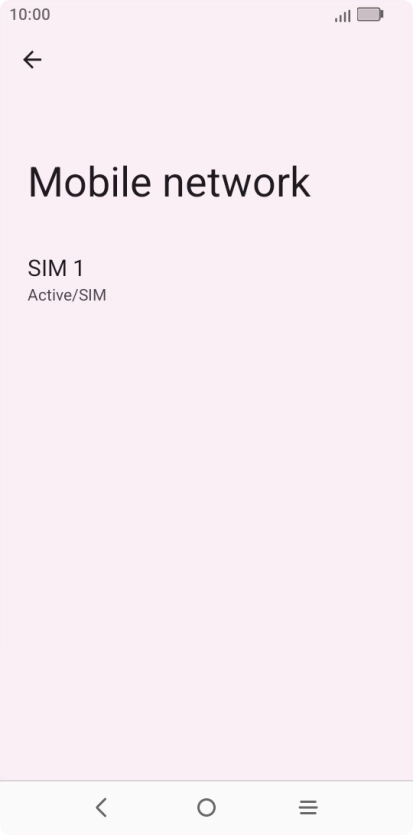 Press the name of the SIM.