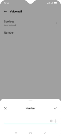 Key in +447836121121 and press the confirm icon.