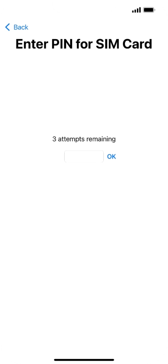 If your SIM is locked, key in your PIN and press OK.