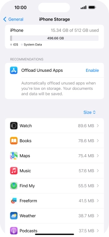 Press the required app.