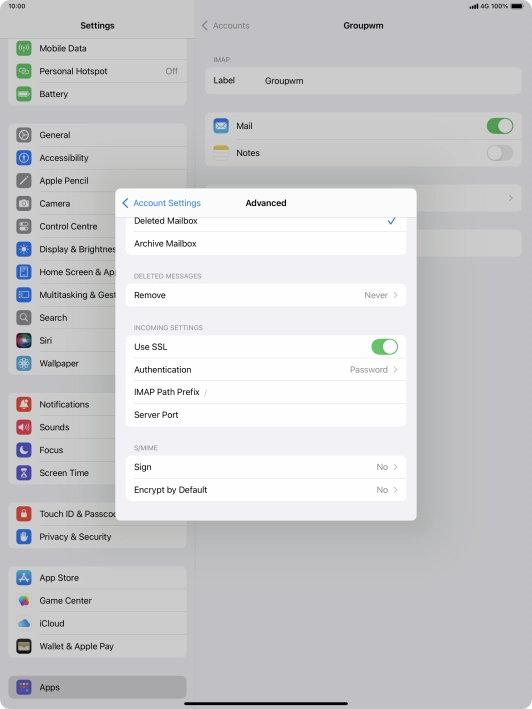 Press Authentication.