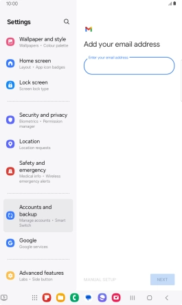 Press the field below 