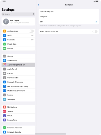 Press the indicator next to 