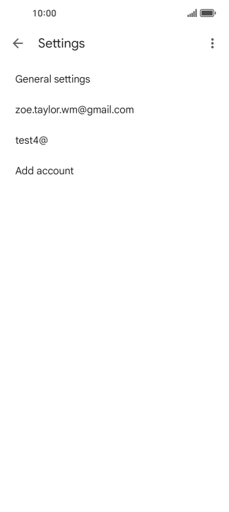 Press the required email account.