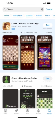 Press the required app.