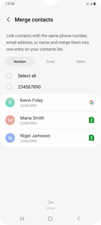 Press the field next to the required number. Press the field next to the required number.
