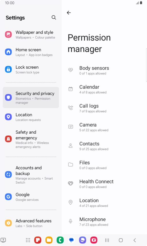 Press the required category. Press the required category.
