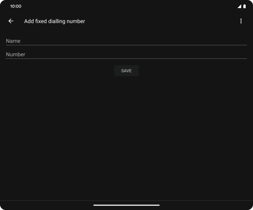 Press Name and key in the required name.