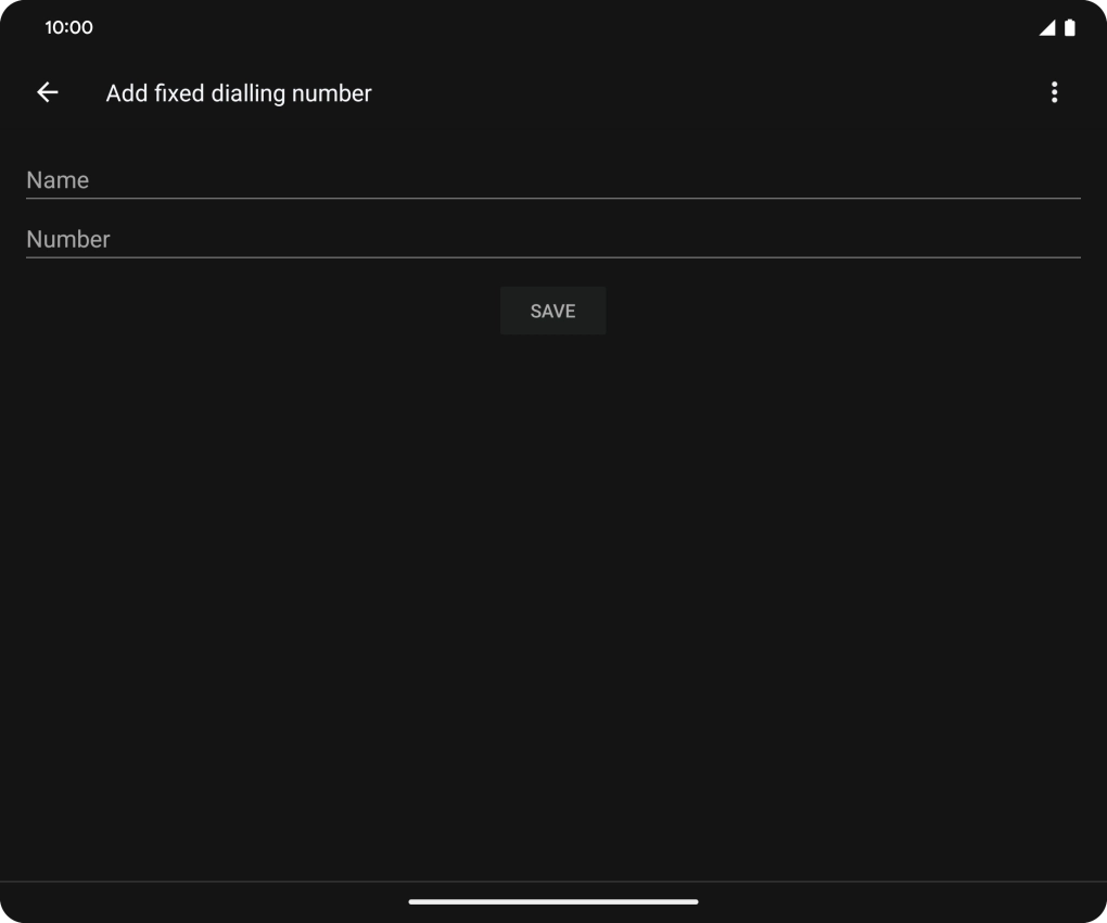Press Name and key in the required name.
