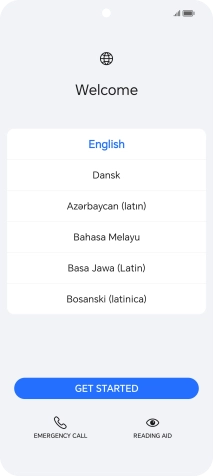 Press the required language.